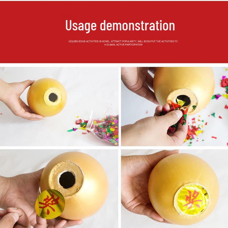 

Реквизит для лотереи «Разбивание золотого яйца» для праздников, свадеб и фестивалей - Бесплатная доставка, Размеры 12см, 15см, 20см Red Cloth 2m x 1.5m