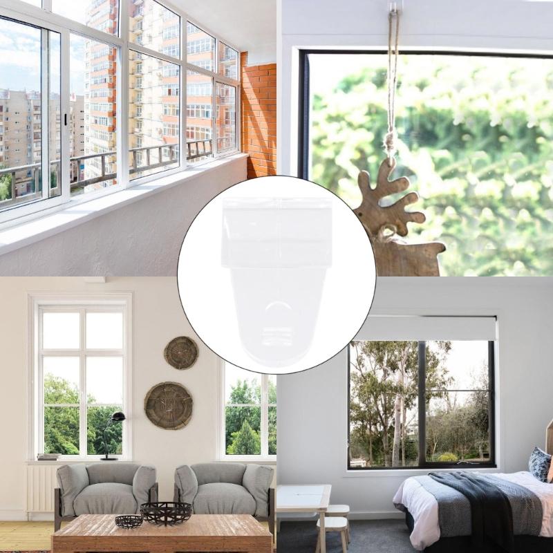 10Pieces Heavy Duty Transparent Plastic Adhesive Hooks for Window and Door Frame Hanging Accessories for Home Decors