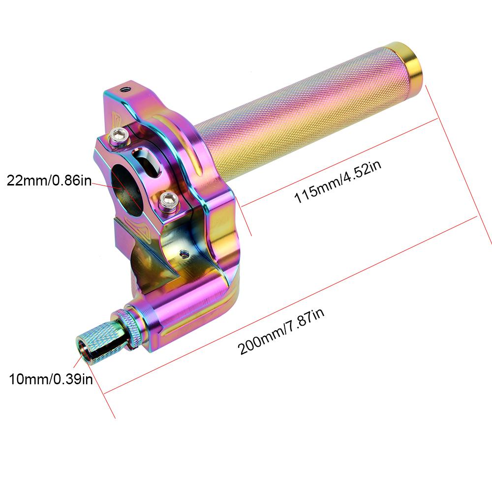 22mm CNC Aluminum Handlebars Multicolor Accelerator Throttle Twist Grips