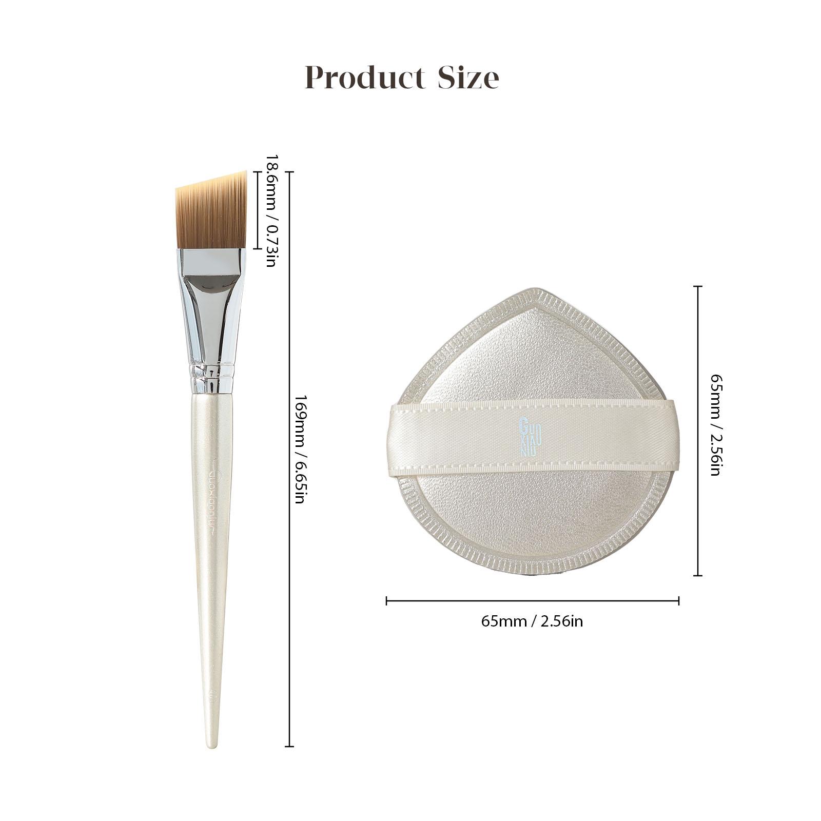 

GUOXIAONIU 2PCS Super Soft Air Cushion Cosmetic Foundation Puff Dry & Wet Blush Foundation Makeup Cushion Pad Contour Brush Set