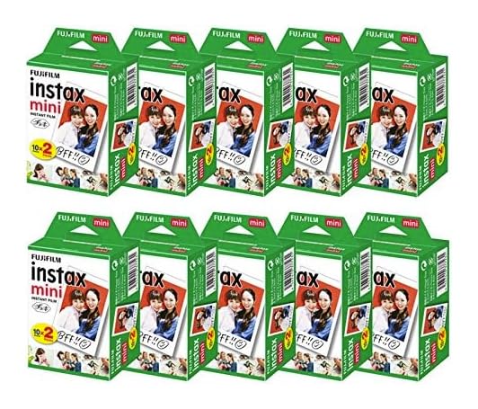 Fujifilm Instax Mini JP2 Instant Film, 20 Sheets x 10 Packs (200 Sheets), Card Size, Includes NEXURISE Original Cleaning Tissue