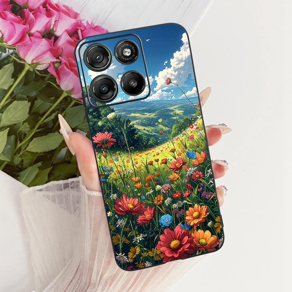 For Motorola Moto G15 Power Case Moto G17 Cute Love Heart Painted Cover Soft Silicone Case For Motorola G17 Power MotoG15 Fundas