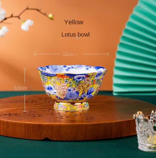 

Посуд Кераміка Емаль Неправильної форми Китайський Побутовий Кістяний фарфор 4,8-дюймова Рисова піала 6-дюймова Висококласна Легка розкіш Прикраса столу