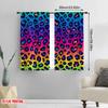 Flat Printing Drapes Rainbow Leopard Polyester Fabric Without Electricity Festive Wall Decor Use Booths Studio Props Curtains Set Of 2 Made