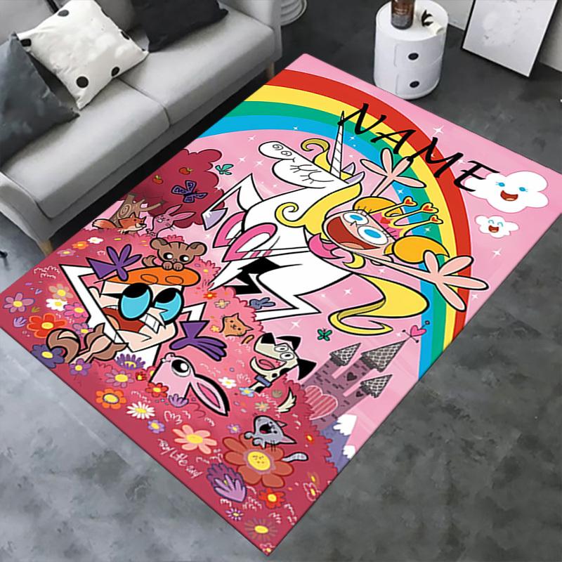 ART Dexter's Laboratory Office Carpet Soft Polyester Entrance Carpet Washable Non Slip Machine Washa