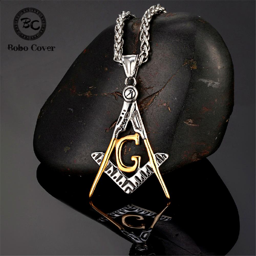 Retro Wikinger Freimaurer Halskette Herren Gold Edelstahl Anhänger Nordisches Amulett Lederseil Männerschmuck