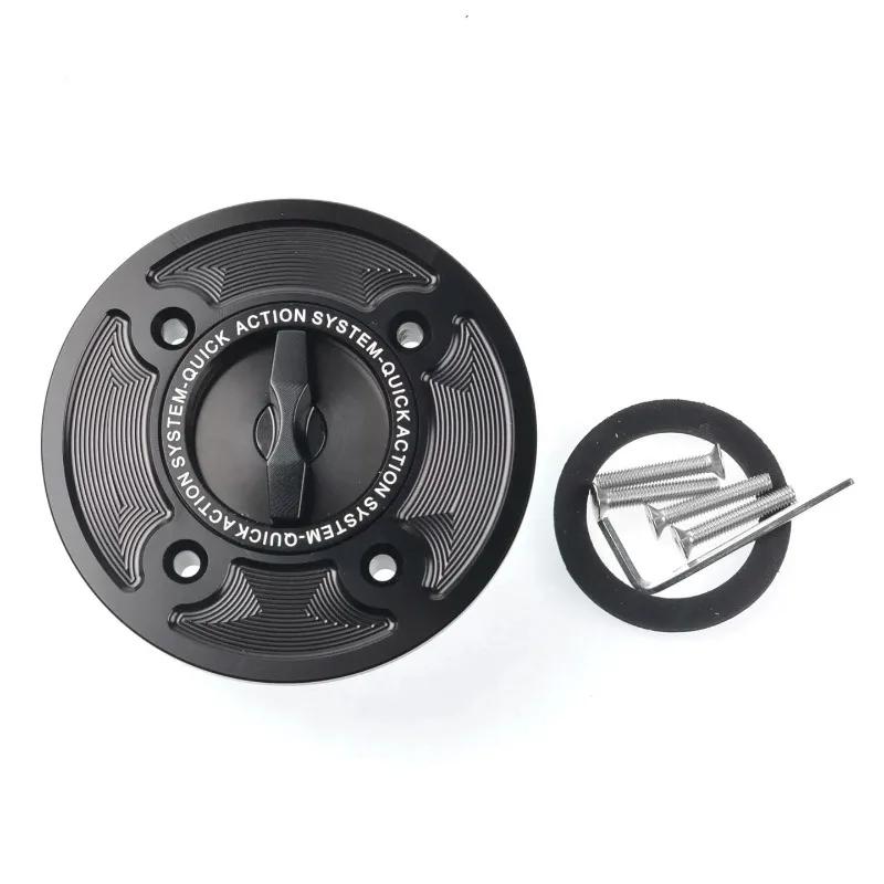 For Kawasaki H2 Ninja H2-R Ninja 2015-2025 H2-SX 2018-2025 Z H2 2023 CNC Aluminum Motorcycle Fuel Gas Tank cap Cover Fast lock чёрный
