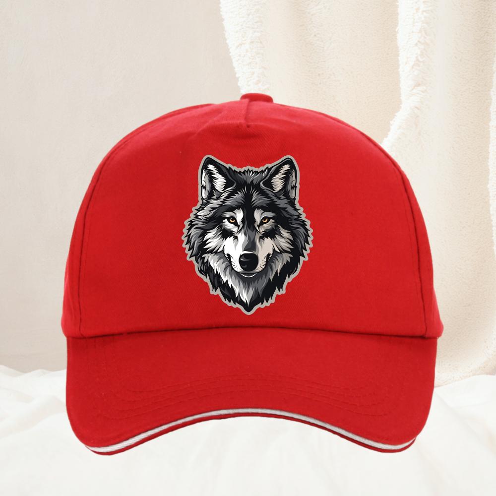 Wolf Totem printin Baseball Cap Cotton Adjustable Hard Top Baseball Cap Sun Hat Trucker Caps Dad Hats Adjustable