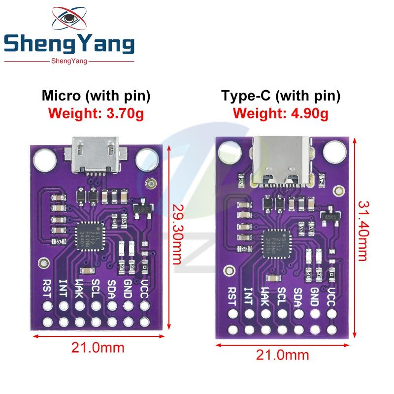 1/3PCS CP2112 Micro/Type-c Debug Board USB To I2C Module For Arduino