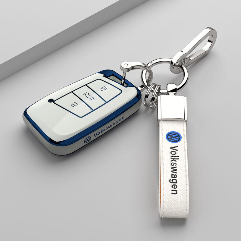 opq1 Soft TPU Car Key Case Cover Holder Shell Bag For VW Volkswagen Passat B8 Tiguan Magotan Protector Keychain Keychain Accessories