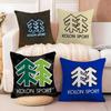 Luxury K-KolonS S-SPORT Cushion Cover Soft Plush Fabric Double-Sided Printed Sofa Cushion Cover for All Seasons Home Decor Gift