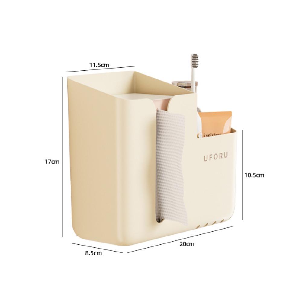 Suction Cup Wall-Mounted Tissue Box Transparent Napkin Storage Box Creative Paper Holder  Bathroom