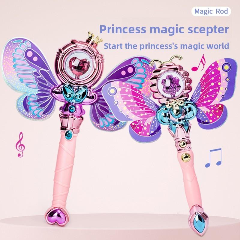 Princess Magic Wand Light And Music Toy For Girls With Flashing And Rotating Features