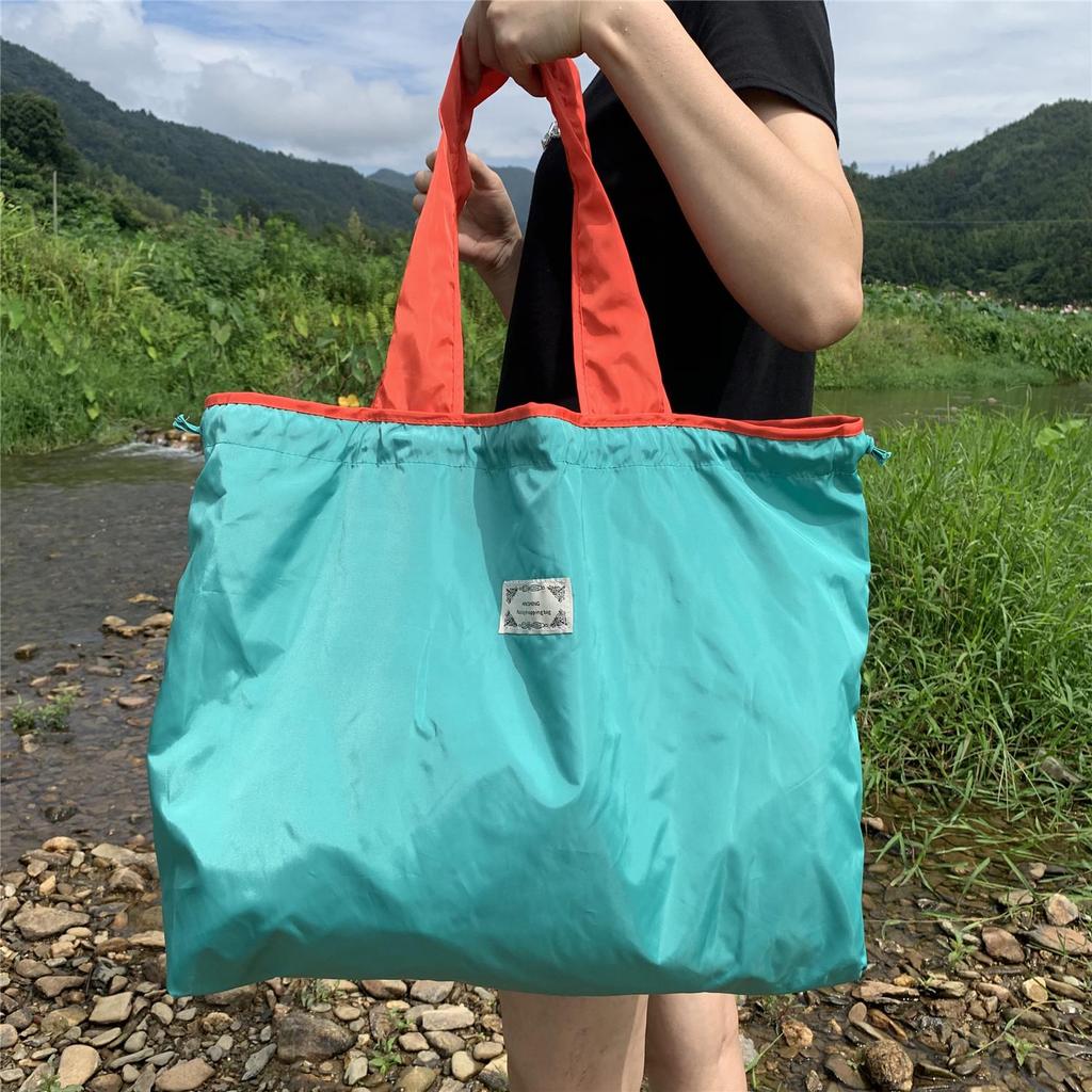 Najlepiej sprzedająca się ekologiczna poliestrowa składana torba na zakupy – bardzo duża, przenośna torba na ramię
