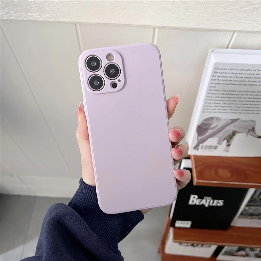 For Redmi 13C 12C 12 4G 11A 11 Prime A1 A1+ A2 A2+ Note 13 12 Pro 12S 4G 12R 5G Pro+ Soft Silicone Straight Edge Phone Cover