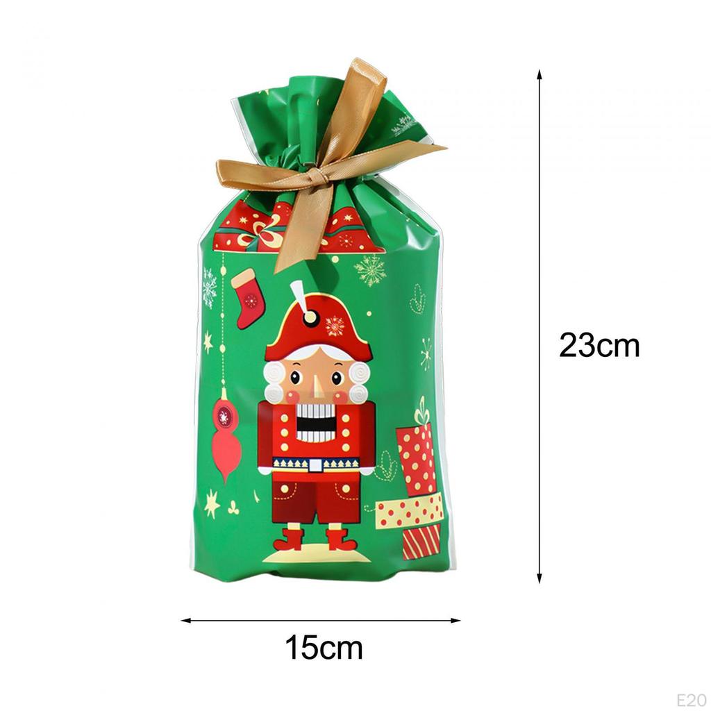 50 Pieces Gift Bags Candy Christmas Present for Gifts with Ribbon Xmas Holiday Cookie