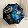 1pc Corpse Bride Automatic Open/Close Umbrella Compact Folding Umbrella with 8-Rib Shaft Lightweight Esign, for Women/Men1182A