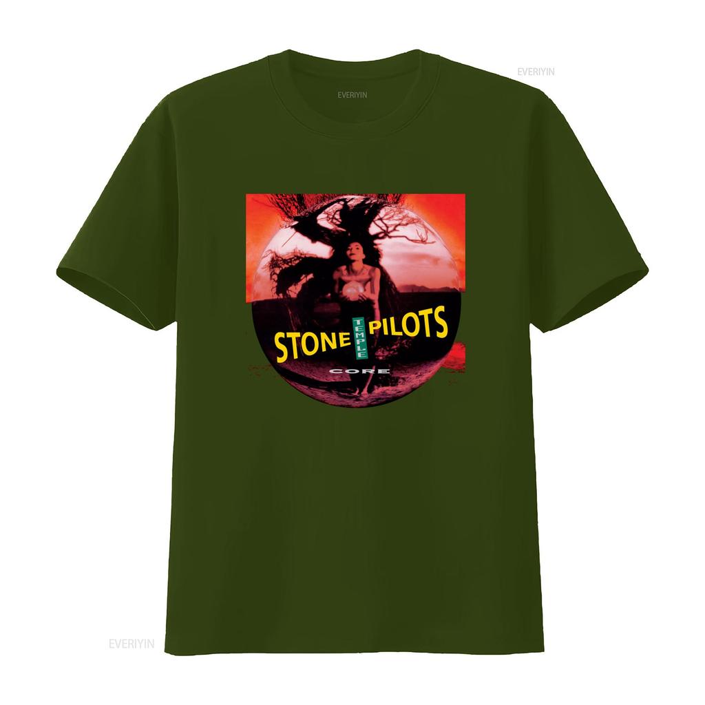 Cotton T Shirt Core Stone Temple Pilots Album Dean DeLeo Robert Band Merch Vintage Washed Homme Breathable Versatile Stretched