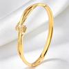 Personalized Design Open  Does Not Fade Light Luxury Diamond-encrusted High-value Gold  Women's European and American Jewelry