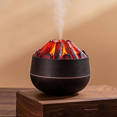 USB Flame Effect Humidifier Lava Aromatherapy Diffuser Multifunctional Desktop Air Humidifier Aroma Diffuser for Bedroom Office
