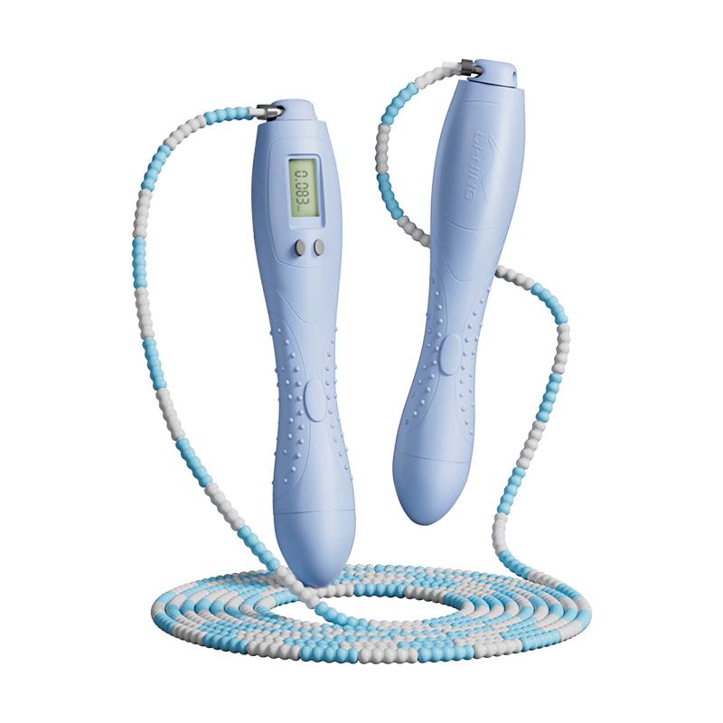 Li-Ning Counting Bamboo Jump Rope for Kids & Exams Dual-Rope (Bamboo & Steel Wire)