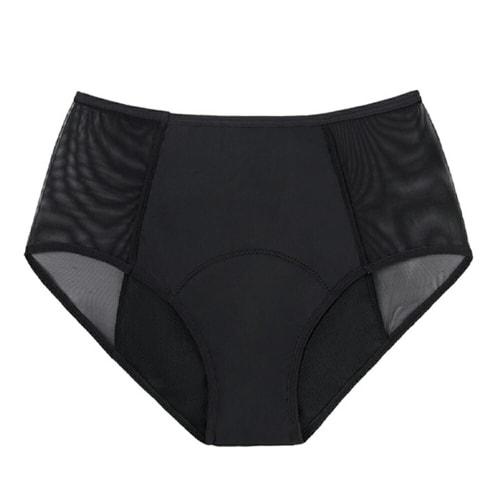 KarlyShop Import absorbent sanitary shorts, mesh-lined, stylish, leak-proof, and comfortable for both heavy and light periods. Features a wide absorbe