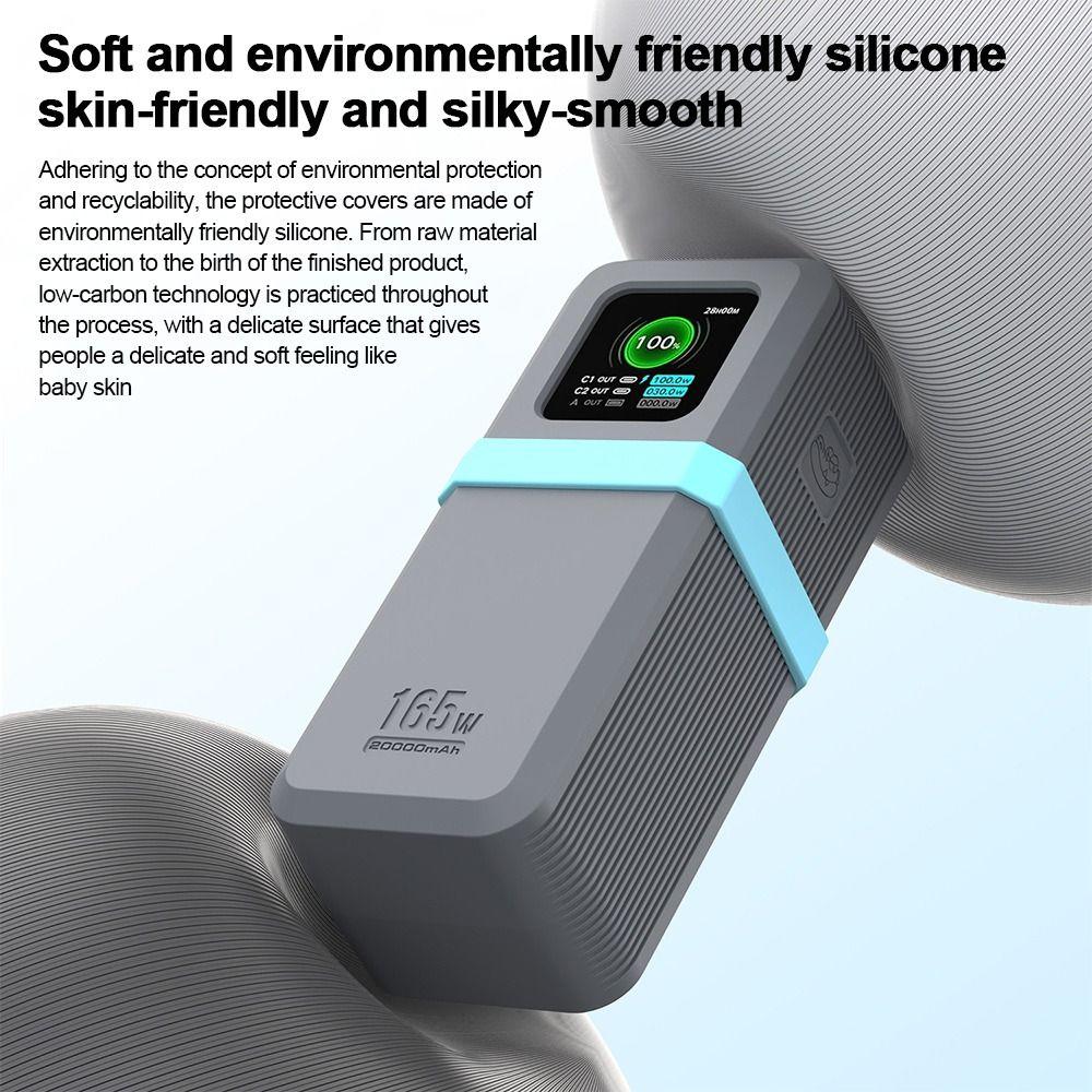 Soft Silicone Case Dustproof Carrying Case for UGREEN PB726 20000mAh 165W for Travel