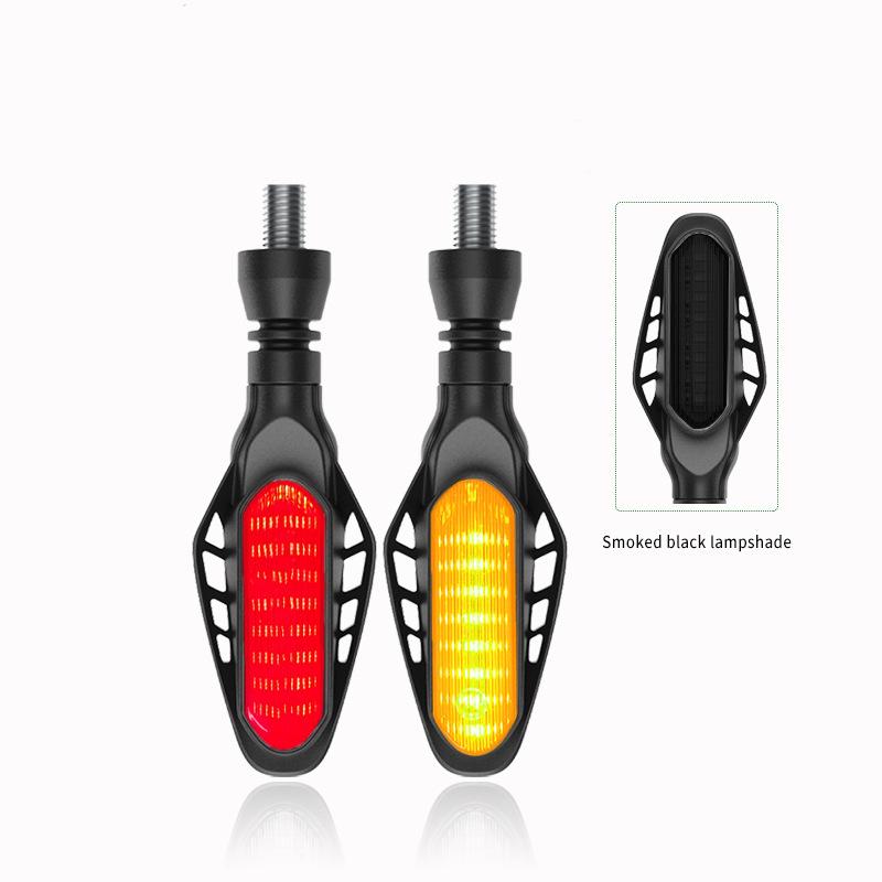 Motorcycle LED Turn Signal Lights Directional Indicators Rear Tail Brake Flasher Light 12V 16LED Moto DRL Lamp For Cafe Rare