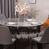 Waterproof Table Cover PVC Transparent Soft Dining Tablecloth Lace Embroidered Coffee Table Crystal Plate Oil-proof Tables Mat