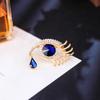 Decoration Devil Eye Brooch Pin Crystal Pendant Banquet Clothes Pin  Clothes Accessories