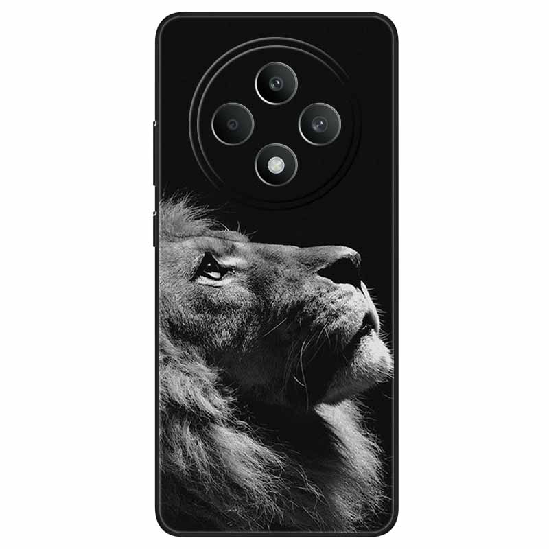 For OPPO Reno 12F 5G Case Cool Black Soft Silicone Cover for Oppo Reno12 FS Cartoon TPU Shell On Reno12 F Protective Funda Capas