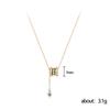 Elegant Barrel Pendant Lariat Necklace Sparkling Accent Stone Minimalist Adjustable Jewelry for Women
