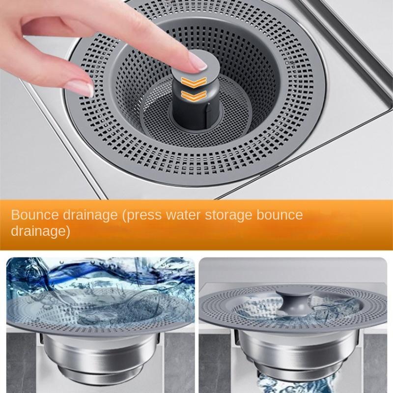 US/EU Kitchen Sink Bounce Core Drain Strainer Sink Drain Strainer Sink Stopper Stainless Steel Kitchen Drain Plug Filter Screen