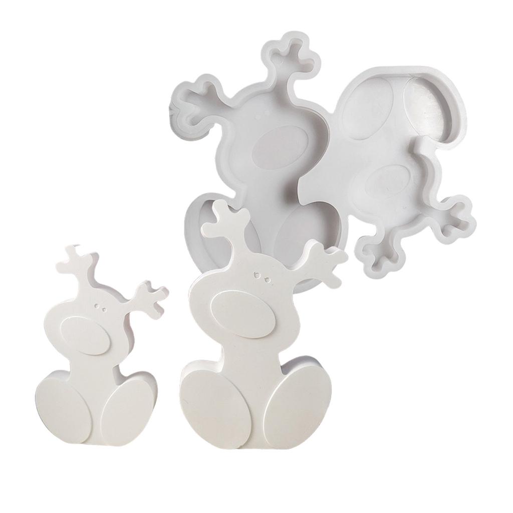 Christmas Elk Silicone Epoxy Resin Mould Plaster Silicone Molds for Epoxy Resin Gypsum Ornament Christmas Decoration