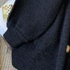 Women Jacket Fake Two-piece Drawstring Double-breasted Long Sleeves Cardigan Contrast Color Jacket