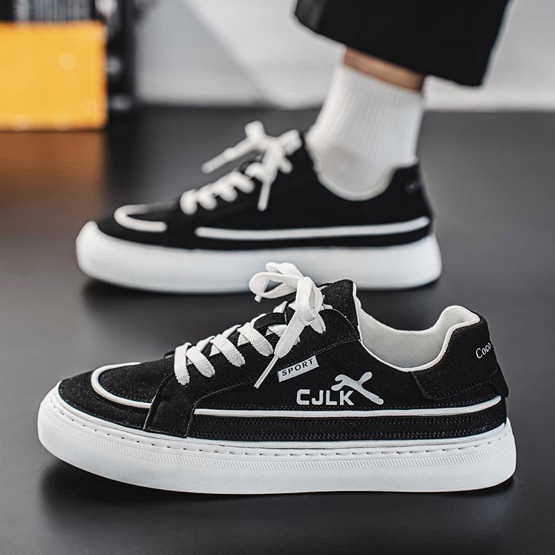 

canvas shoes men s 2025 new summer platform breathable black board shoes men s versatile niche trend casual shoes 39
