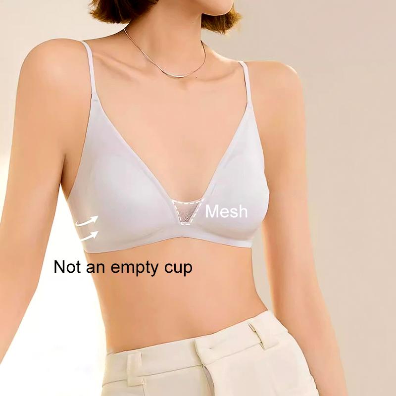 1ks Tenká ramínka Elegantní dámská podprsenka Prodyšná Pohodlná Bezešvá Jednobarevné spodní prádlo Nylon