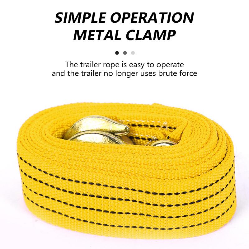 SEAMETAL Car Rescue Tow Rope Towing Rope Off-road Vehicle Sedan SUV Tow Rope Car Tools Tow Rope Hook