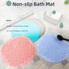 Waterproof Bathroom Mat Round Foot Massage Mat Versatile Shower Mat  for Bathroom