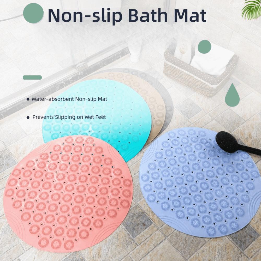 Waterproof Bathroom Mat Round Foot Massage Mat Versatile Shower Mat  for Bathroom