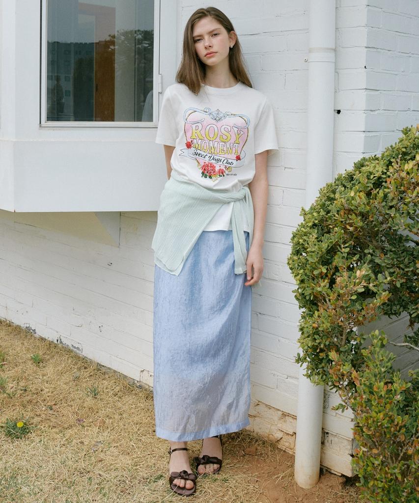 Ollibeudeollibeu Silky Layered A-Line Long Skirt Ow6Ms6030