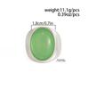 SHIXIN Vintage Oval Green Resin Finger Ring Women Minimalist Geometry Irregular Silver Color Rings Wedding Party Jewelry Gifts
