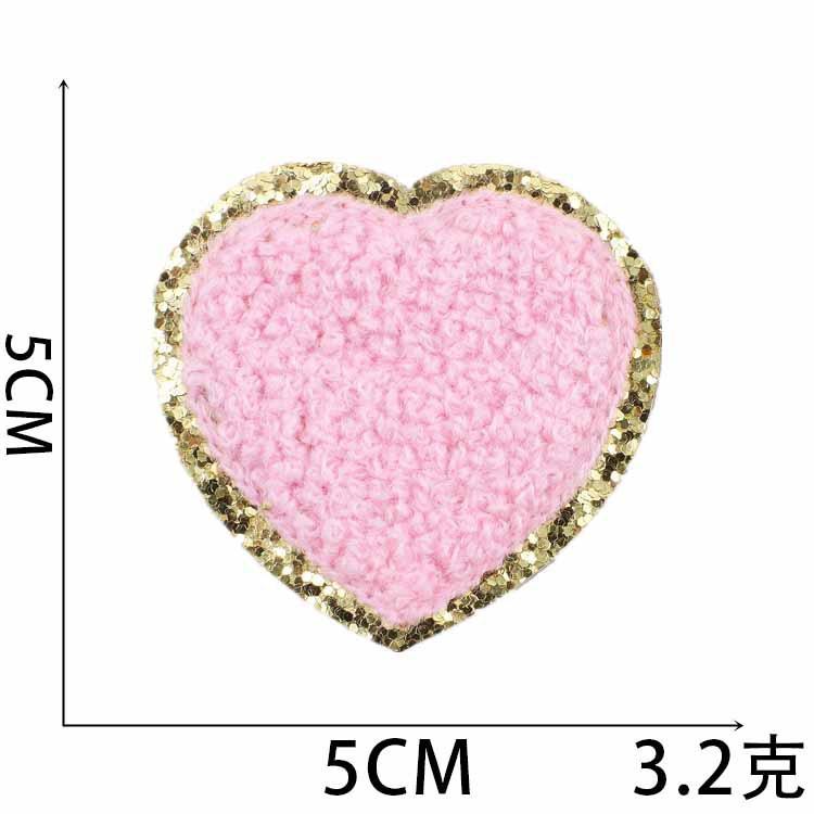 

New Color Love Embroidery Cloth Sticker Towel Embroidery Chapter Ironing Patch Sticker Mixed Color Love Patch no. 1~*photo with size_3 pieces