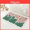Sweet Flower Pattern Plush Absorbent Floor Mat Carpet For Bedroom Or Bathroom