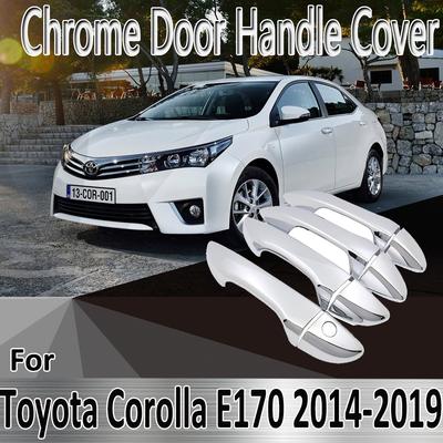 Autocolante de stil pentru Toyota Corolla E170 2014 ~ 2015 2016 2017 2018 Capacul mânerului ușii cromat cu tracțiune la stânga Refit Car
