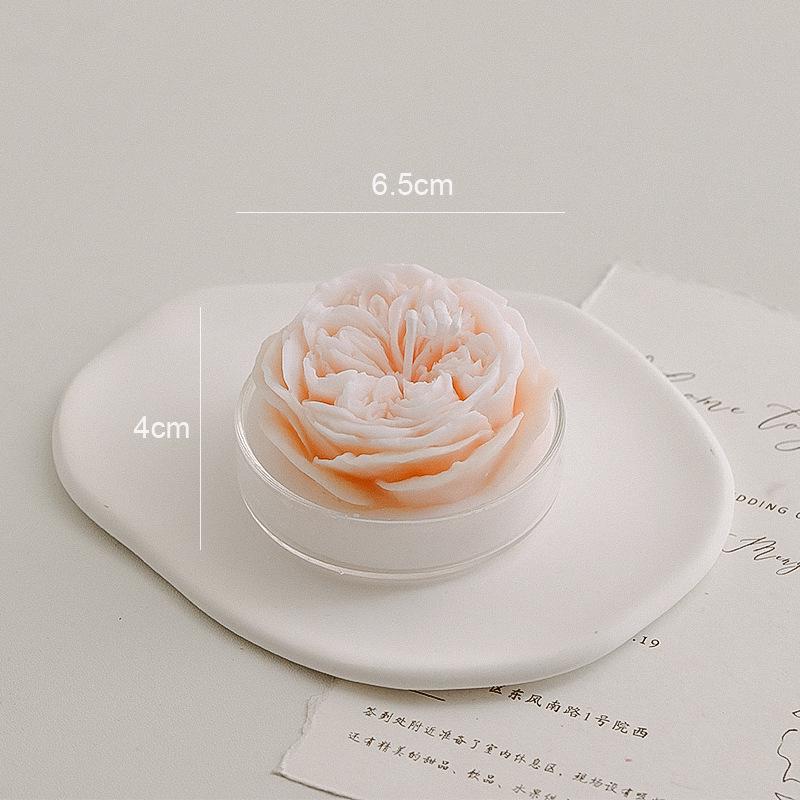 Teacher's Day Romantic Austin Rose Scented Candle with Floral Arrangement