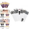 Makeup Brush Set 20pcs Synthetic Fiber Long Handle With Transparent Pouch For Daily Beauty Routine