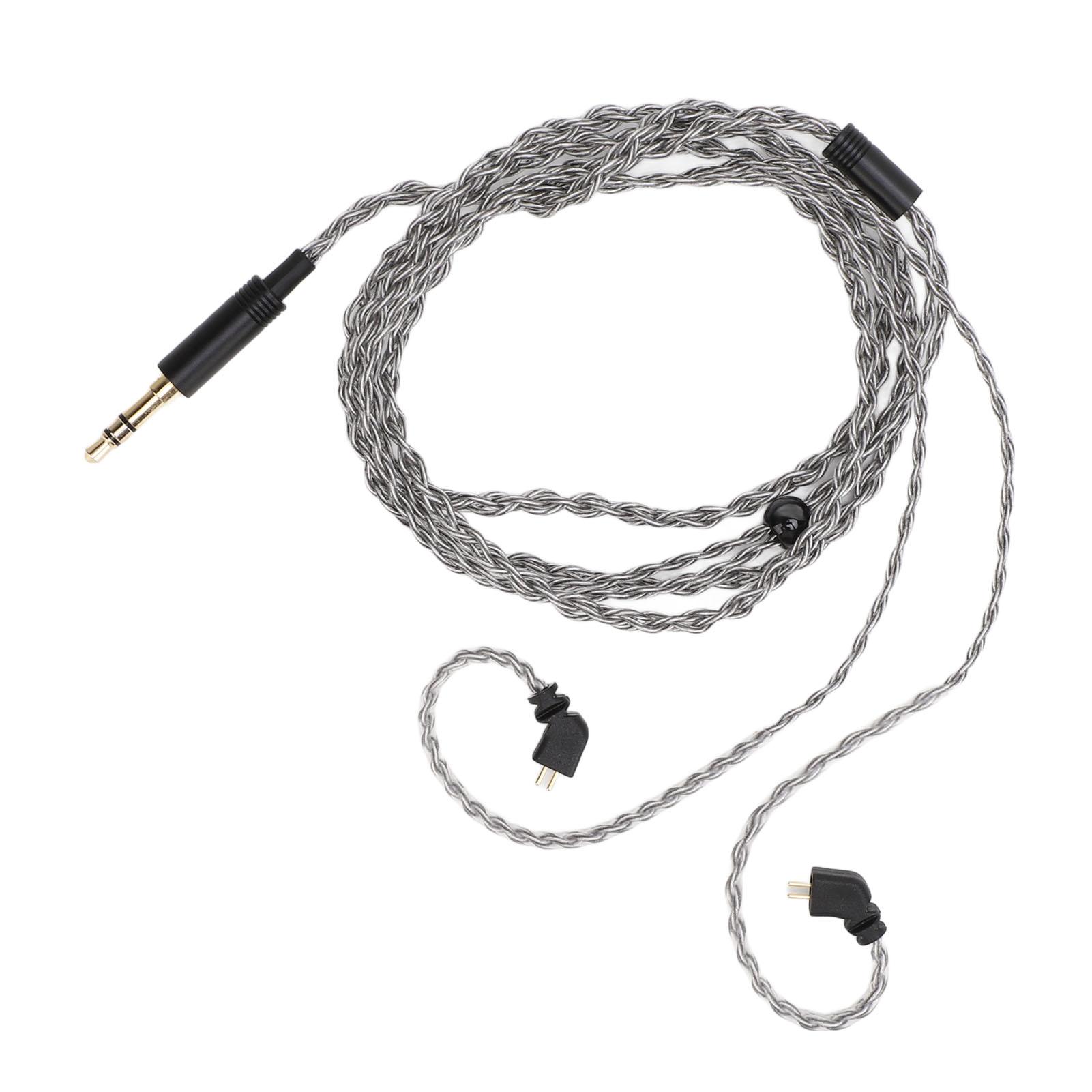 

Сменный кабель для наушников 1,2 м посеребренный медный 3,5 мм на 2-контактный 0,78 мм штекер провод для наушников
