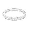 Swarovski Matrix Vittore Cut Design Gemstone Rhodium Plated Ring Unisex Couple Style Silver 5656299