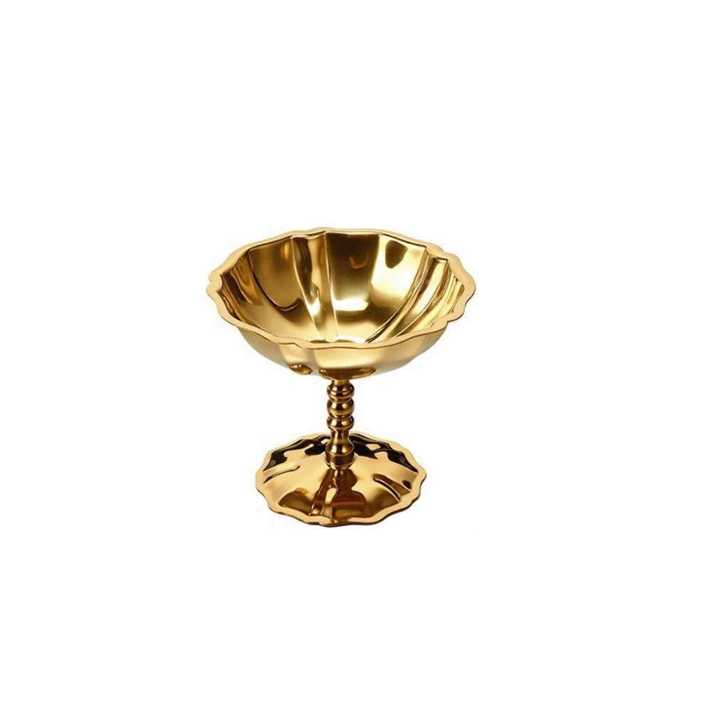 Food Grade Stainless Steel Dessert Bowl Reusable Pudding Bowl Goblet Snack Serving Dish  Party